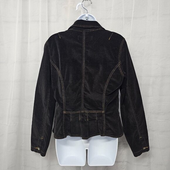 Vintage Bandolino Velvet Jacket Brown Retro Boho Western Y2K L - Picture 6 of 12